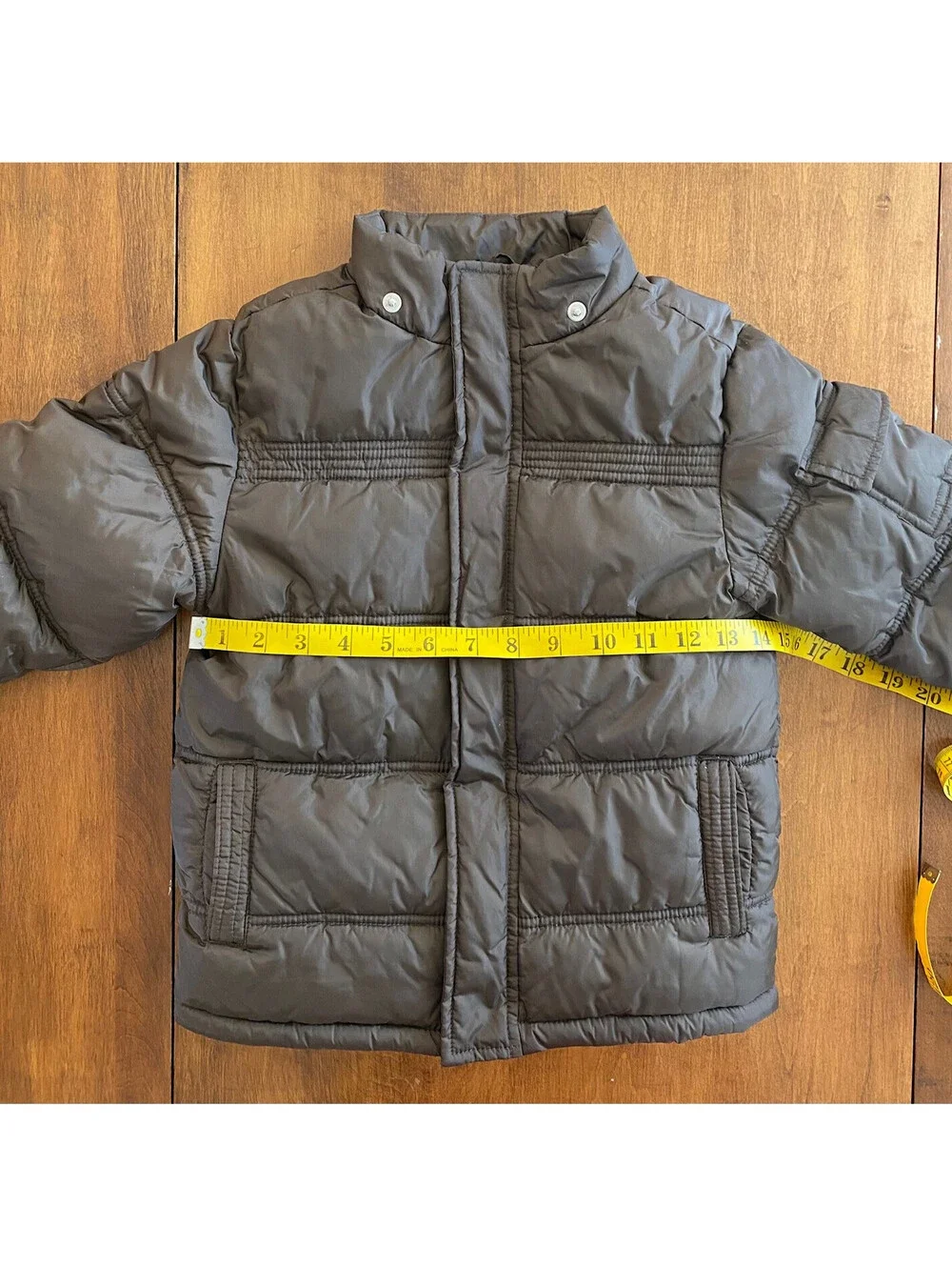 Boys GYMBOREE LONG SLEEVE PUFFER COAT Lined POCKETS Brown SIZE 3-4